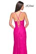 La Femme 32248 Illusion Sides Corset Top Lace Dress