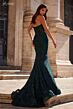 La Femme 32249 Beaded Lace Strapless Corset Dress