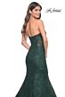 La Femme 32249 Beaded Lace Strapless Corset Dress
