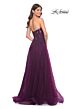 La Femme 32253 Floral Top High Slit Glitter Dress