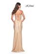 La Femme 32254 Illusion Corset Ruched Skirt Strapless Dress