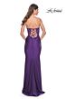 La Femme 32254 Illusion Corset Ruched Skirt Strapless Dress
