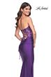 La Femme 32254 Illusion Corset Ruched Skirt Strapless Dress
