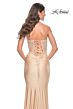 La Femme 32254 Illusion Corset Ruched Skirt Strapless Dress