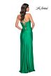 La Femme 32256 Cutaway Slit Lace-Up Corset Dress