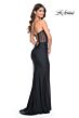 La Femme 32258 Illusion Corset Lace-Up Back Dress