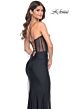 La Femme 32258 Illusion Corset Lace-Up Back Dress