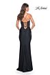 La Femme 32258 Illusion Corset Lace-Up Back Dress