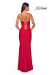 La Femme 32258 Illusion Corset Lace-Up Back Dress