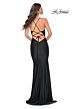 La Femme 32260 Sparkly Bodice Lace-Up Back Dress