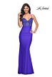 La Femme 32260 Sparkly Bodice Lace-Up Back Dress