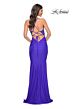 La Femme 32260 Sparkly Bodice Lace-Up Back Dress