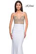 La Femme 32260 Sparkly Bodice Lace-Up Back Dress