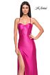 La Femme 32262 High Slit Corset Top Neon Dress