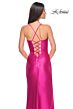 La Femme 32262 High Slit Corset Top Neon Dress