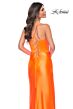 La Femme 32262 High Slit Corset Top Neon Dress