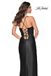 La Femme 32264 Side Slit Lace-Up Corset Dress