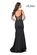 La Femme 32268 Illusion Back Corset Bodice Dress