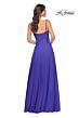 La Femme 32276 Lace Corset Slit Skirt A-line Dress