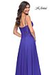 La Femme 32276 Lace Corset Slit Skirt A-line Dress