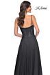 La Femme 32276 Lace Corset Slit Skirt A-line Dress