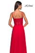 La Femme 32276 Lace Corset Slit Skirt A-line Dress