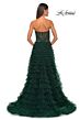 La Femme 32283 Ruffle Skirt Illusion Ruched Corset Dress