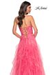 La Femme 32286 Ruffle Skirt Lace Corset Strapless Dress