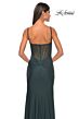 La Femme 32287 Illusion Back High Slit Ruched Dress