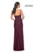 La Femme 32287 Illusion Back High Slit Ruched Dress