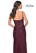 La Femme 32287 Illusion Back High Slit Ruched Dress