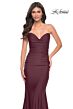 La Femme 32289 Strapless Sweetheart Neckline Lace-Up Dress