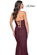 La Femme 32289 Strapless Sweetheart Neckline Lace-Up Dress