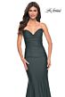 La Femme 32289 Strapless Sweetheart Neckline Lace-Up Dress