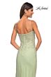 La Femme 32292 Floral Corset Spaghetti Straps Glitter Dress