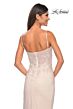 La Femme 32292 Floral Corset Spaghetti Straps Glitter Dress
