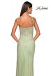 La Femme 32292 Floral Corset Spaghetti Straps Glitter Dress