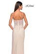 La Femme 32292 Floral Corset Spaghetti Straps Glitter Dress