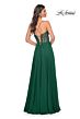 La Femme 32296 Illusion Corset High Slit Chiffon Dress