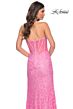 La Femme 32298 Corset Top Illusion Back Lace Dress