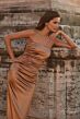La Femme 32300 Ruched Satin Strapless Dress