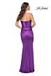 La Femme 32300 Ruched Satin Strapless Dress