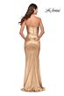 La Femme 32300 Ruched Satin Strapless Dress