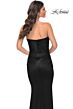 La Femme 32300 Ruched Satin Strapless Dress