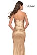 La Femme 32300 Ruched Satin Strapless Dress
