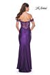 La Femme 32302 Lace Corset Off The Shoulder Dress