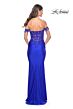 La Femme 32302 Lace Corset Off The Shoulder Dress