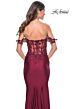 La Femme 32302 Lace Corset Off The Shoulder Dress