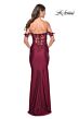 La Femme 32302 Lace Corset Off The Shoulder Dress