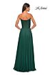 La Femme 32311 Lace Corset High Slit Strapless Dress